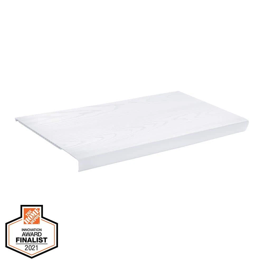 Everbilt 2 ft. x 12 in. Decorative Shelf Cover - White 1 Everbilt 2 ft. x 12 in. Decorative Shelf Cover - White