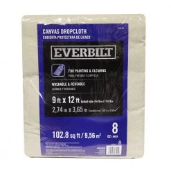 Everbilt 9 ft. x 12 ft. 8 oz. Heavyweight Canvas Drop Cloth