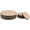 Everbilt (4) 7 in. and (4) 3-1/2 in. Beige and Black Round Felt Heavy Duty Furniture Slider Pads for Hard Floors (8-Pack)