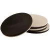 Everbilt 5 in. Beige and Black Round Felt Heavy Duty Furniture Slider Pads for Hard Floors (4-Pack)