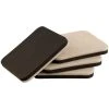 Everbilt 4 in. Beige and Black Square Felt Heavy Duty Furniture Slider Pads for Hard Floors (4-Pack)