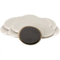 Everbilt 3-1/2 in. Beige Round Plastic Furniture Heavy-Duty Sliders for Carpeted Floor Protection (16-Pack)