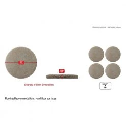 Everbilt 4 in. Beige Round Felt Heavy Duty Self-Adhesive Furniture Pads (4-Pack) -Everbilt Store beige cream everbilt furniture accessories 49921 66 1000