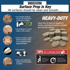 Everbilt 3 in. Beige Round Felt Heavy Duty Self-Adhesive Furniture Pads (4-Pack) -Everbilt Store beige cream everbilt furniture accessories 49928 40 1000