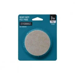 Everbilt 3 in. Beige Round Felt Heavy Duty Self-Adhesive Furniture Pads (4-Pack) -Everbilt Store beige cream everbilt furniture accessories 49928 d4 1000