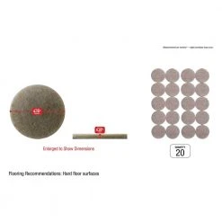 Everbilt 3/4 in. Beige Round Felt Heavy Duty Self-Adhesive Furniture Pads (20-Pack) -Everbilt Store beige cream everbilt furniture accessories 49951 76 1000