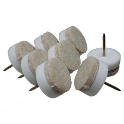 Everbilt 1 in. Beige Round Felt Nail-On Furniture Glides for Floor Protection (8-Pack)