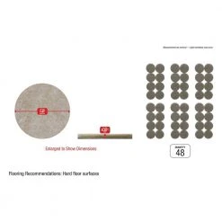 Everbilt 1 in. Beige Round Felt Heavy Duty Self-Adhesive Furniture Pads (48-Pack) -Everbilt Store beige cream everbilt furniture accessories 49972 66 1000