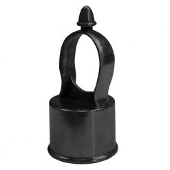 Everbilt 1-5/8 in. x 1-3/8 in. Loop Cap-Alum - Black