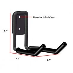 Everbilt 50 lb. Heavy-Duty Wall Mounted Steel Wall Hook in Black (Mounting Hardware Included) -Everbilt Store black everbilt garage storage hooks 69634 1f 1000