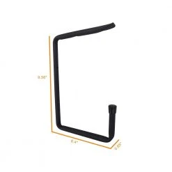 Everbilt 9 in. 2-In-1 Wall/Ceiling Steel Hook and Shelf Hanger in Black for Large Items (Mounting Hardware Included) -Everbilt Store black everbilt garage storage hooks 69637 4f 1000