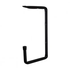 Everbilt 9 in. 2-In-1 Wall/Ceiling Steel Hook and Shelf Hanger in Black for Large Items (Mounting Hardware Included)