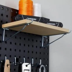 Everbilt 16 in. H x 16 in. W Plastic Pegboard in Black (50 lbs.) -Everbilt Store black everbilt pegboards 814450 40 1000