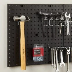 Everbilt 16 in. H x 16 in. W Plastic Pegboard in Black (50 lbs.) -Everbilt Store black everbilt pegboards 814450 76 1000