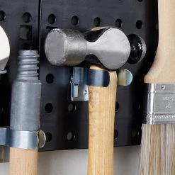 Everbilt 16 in. H x 16 in. W Plastic Pegboard in Black (50 lbs.) -Everbilt Store black everbilt pegboards 814450 a0 1000