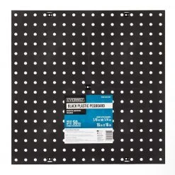Everbilt 16 in. H x 16 in. W Plastic Pegboard in Black (50 lbs.) -Everbilt Store black everbilt pegboards 814450 c3 1000