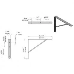 Everbilt 10 in. x 8 in. Black Medium Duty Shelf Bracket -Everbilt Store black everbilt shelving brackets 14287 31 1000