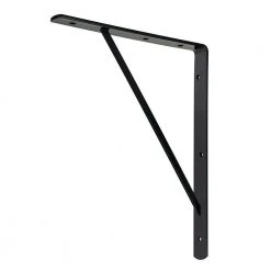 Everbilt 10 in. x 8 in. Black Medium Duty Shelf Bracket