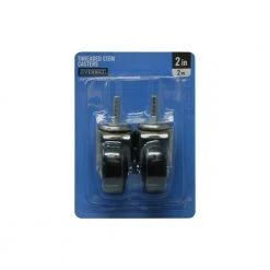 Everbilt 2 in. Black Hard Rubber and Steel Swivel Threaded Stem Caster with 80 lb. Load Rating (2-Pack) -Everbilt Store blacks everbilt casters 49344 31 1000