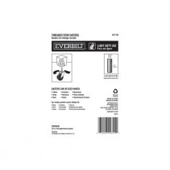 Everbilt 2 in. Black Hard Rubber and Steel Swivel Threaded Stem Caster with 80 lb. Load Rating (2-Pack) -Everbilt Store blacks everbilt casters 49344 77 1000