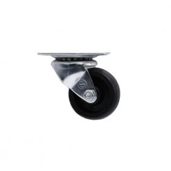 Everbilt 2 in. Black Polypropylene and Steel Swivel Plate Caster with 125 lb. Load Rating