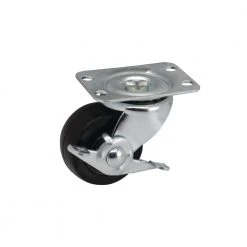 Everbilt 2 in. Black Soft Rubber and Steel Swivel Plate Caster with Locking Brake and 90 lbs. Load Rating -Everbilt Store blacks everbilt casters 49509 1f 1000