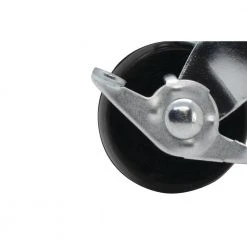 Everbilt 2 in. Black Soft Rubber and Steel Swivel Plate Caster with Locking Brake and 90 lbs. Load Rating -Everbilt Store blacks everbilt casters 49509 44 1000