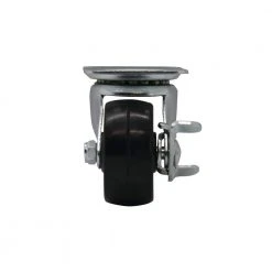 Everbilt 2 in. Black Soft Rubber and Steel Swivel Plate Caster with Locking Brake and 90 lbs. Load Rating -Everbilt Store blacks everbilt casters 49509 4f 1000