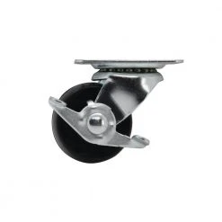 Everbilt 2 in. Black Soft Rubber and Steel Swivel Plate Caster with Locking Brake and 90 lbs. Load Rating -Everbilt Store blacks everbilt casters 49509 c3 1000