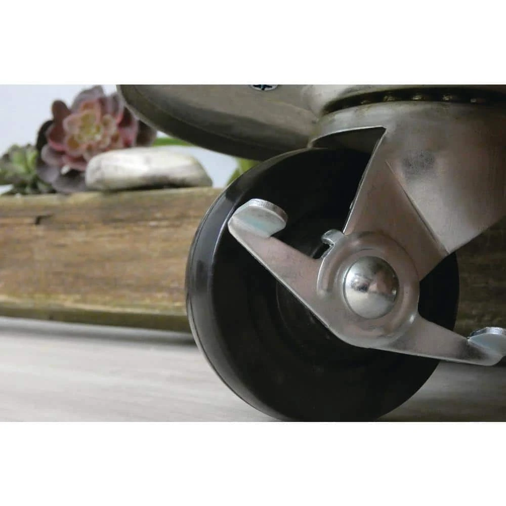 Everbilt 4 in. Black Soft Rubber and Steel Swivel Plate Caster with Locking Brake and 225 lbs. Load Rating 11 Everbilt 4 in. Black Soft Rubber and Steel Swivel Plate Caster with Locking Brake and 225 lbs. Load Rating - Image 11