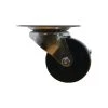 Everbilt 4 in. Black Soft Rubber and Steel Swivel Plate Caster with Locking Brake and 225 lbs. Load Rating