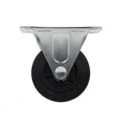 Everbilt 2 in. General Duty Black Polyproplyene Rigid Plate Caster with 90 lbs. Weight Capacity