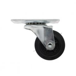 Everbilt 2-1/2 in. General Duty Black Polyproplyene Swivel Plate Caster with Brake 100 lbs. Weight Capacity