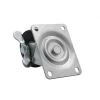 Everbilt 3 in. General Duty Black Polyproplyene Caster Swivel Plate with Brake 175 lbs. Weight Capacity