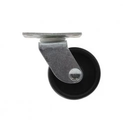 Everbilt 1-5/8 in. Light Duty Black Plastic Swivel Plate Casters 50 lbs. Weight Capacity (4-Pack)