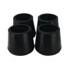 Everbilt 1 in. Black Rubber Leg Caps for Table, Chair, and Furniture Leg Floor Protection (4-Pack)