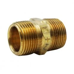 Everbilt 3/4 in. x Close MIP Brass Hex Nipple Fitting