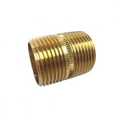 Everbilt 1/2 in. x Close MIP Brass Nipple Fitting