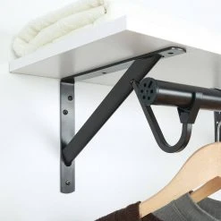 Everbilt 8 in. x 12.4 in. x 1.05 in. Bronze Heavy Duty 300 lbs. Shelf and Rod Bracket -Everbilt Store bronze everbilt shelving brackets eh wsthdus 332 40 1000