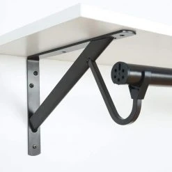 Everbilt 8 in. x 12.4 in. x 1.05 in. Bronze Heavy Duty 300 lbs. Shelf and Rod Bracket -Everbilt Store bronze everbilt shelving brackets eh wsthdus 332 c3 1000