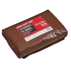 Everbilt 12 ft. x 16 ft. Brown/Silver Heavy Duty Tarp
