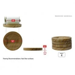 Everbilt 2-1/4 in. Wood Grain Non-Slip Furniture Cups for Bed Frame Casters (4-Pack) -Everbilt Store browns tans everbilt furniture accessories 43696 76 1000