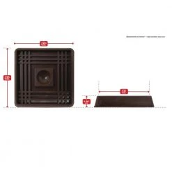 Everbilt 2 in. Brown Square Smooth Rubber Floor Protector Furniture Cups for Carpet & Hard Floors (4-Pack) -Everbilt Store browns tans everbilt furniture accessories 49076 76 1000