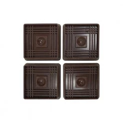 Everbilt 2 in. Brown Square Smooth Rubber Floor Protector Furniture Cups for Carpet & Hard Floors (4-Pack) -Everbilt Store browns tans everbilt furniture accessories 49076 fa 1000