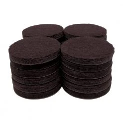 Everbilt 1-1/2 in. Brown Round Felt Heavy Duty Self-Adhesive Furniture Pads (24-Pack)