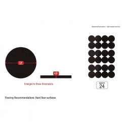 Everbilt 1-1/2 in. Brown Round Felt Heavy Duty Self-Adhesive Furniture Pads (24-Pack) -Everbilt Store browns tans everbilt furniture accessories 49876 76 1000