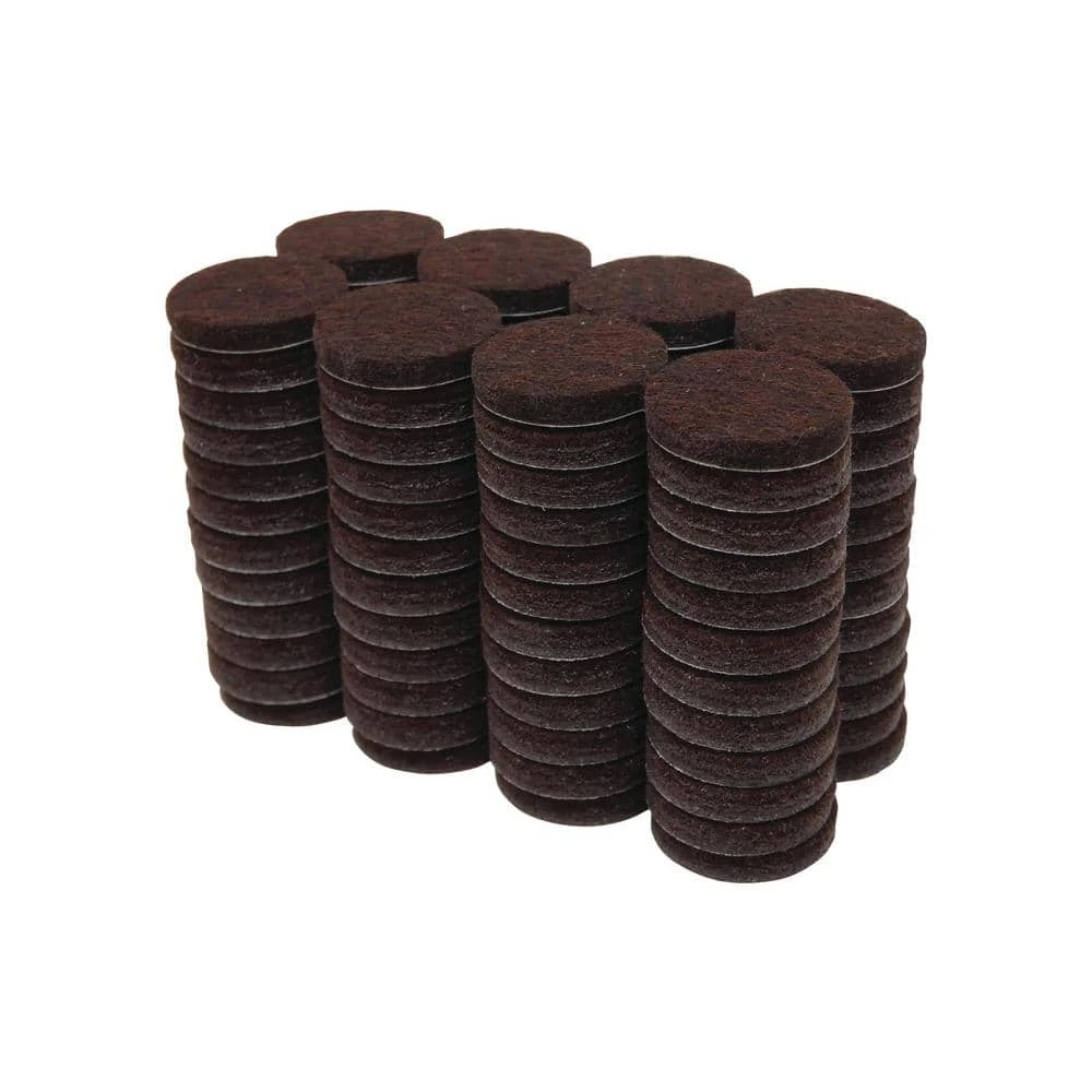 Everbilt 1 in. Brown Round Felt Heavy Duty Self-Adhesive Furniture Pads (96-Pack) 1 Everbilt 1 in. Brown Round Felt Heavy Duty Self-Adhesive Furniture Pads (96-Pack)