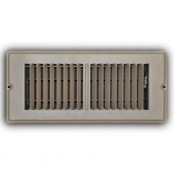 Everbilt 4 in. x 10 in. 2-Way Steel Mobile Home Floor Register in Brown