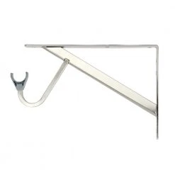 Everbilt 8 in. x 12.4 in. x 1.05 in. Brushed Nickel Heavy Duty Shelf and Rod Bracket