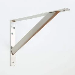 Everbilt 8 in. x 11.25 in. x 1.05 in. Brushed Nickel Heavy Duty Shelf Bracket